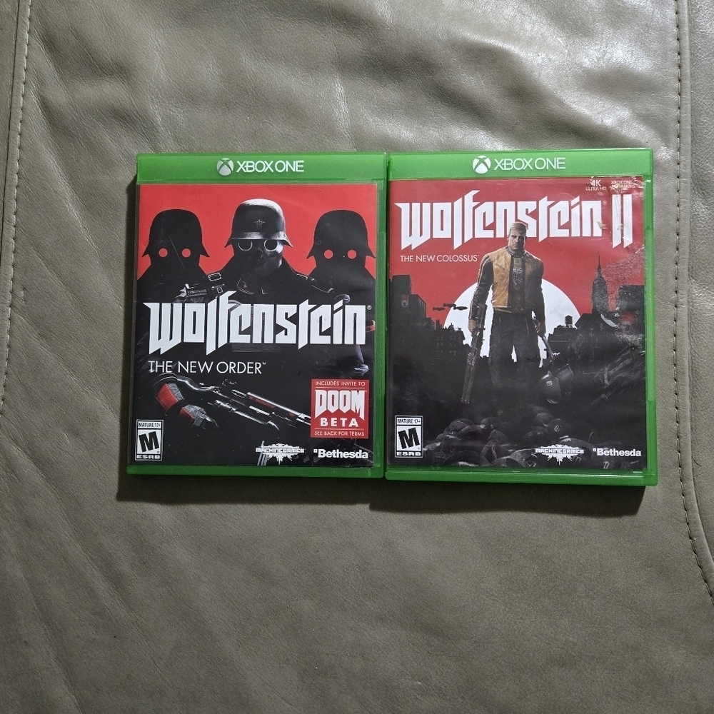 Microsoft Xbox One Wolfenstein The New Order + Wolfenstein II New Colossus Lot